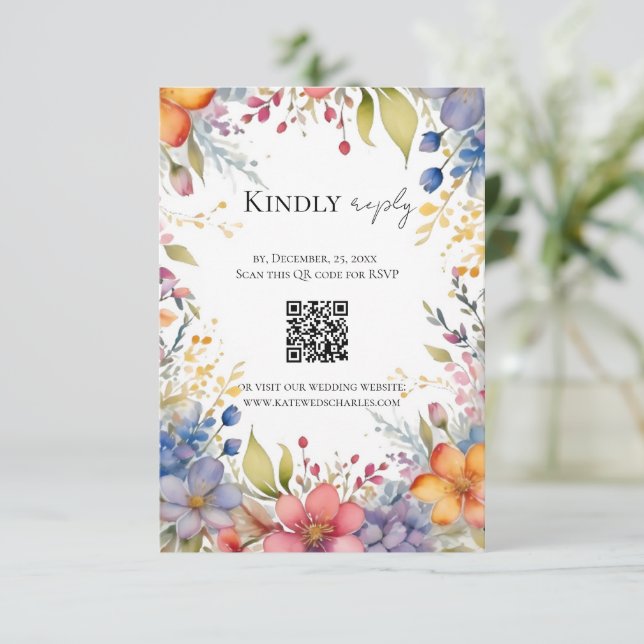 Flor silvestre de flor selvagem rsvp (Em pé/Frente)