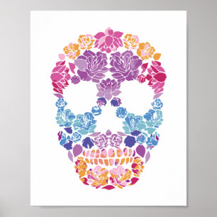 Flor Sugar Skull Impressão