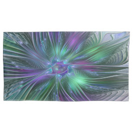 Flor Verde Roxo Moderna Abstrato de Arte Fractal