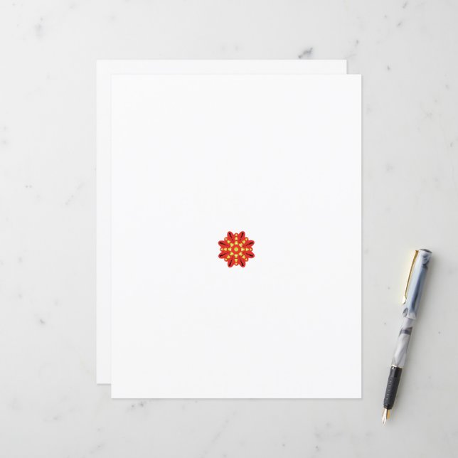 flor vermelha e amarela com pontos pretos (Frente/Verso In Situ)