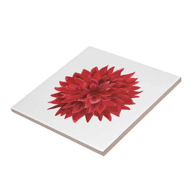 Flor Vermelho de Aquarela (Lateral)