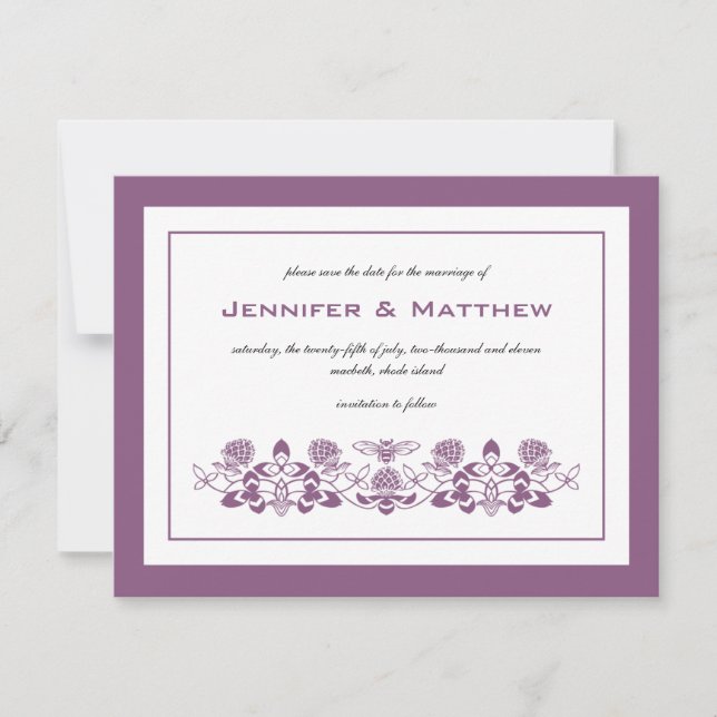 Flora Bee Salve o Anúncio de Data (Frente)