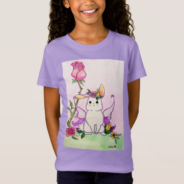 Flora da camiseta Lavanda Bitsy Bunnies (Frente)