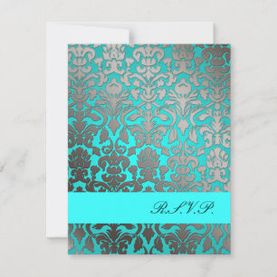 Flora Damask PixDezines, RSVPs para convites 5x7