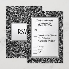 Flora e Fauna Preto e Branco com Escolha de Menu