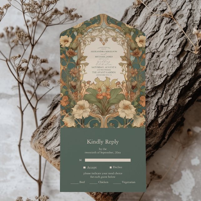 Flora Vintage Art Nouveau Wedding (Criador carregado)