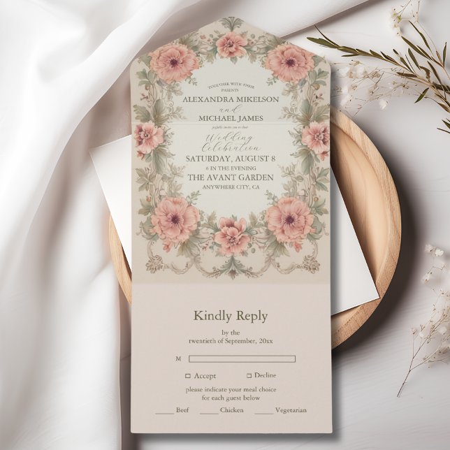 Flora Vintage Art Nouveau Wedding (Criador carregado)