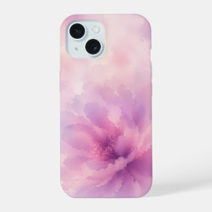 Floração Abstrata de Lavanda Rosa em Aquarela