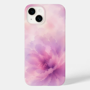 Floração Abstrata de Lavanda Rosa em Aquarela