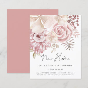 Florais Cor-de-rosa com orçamento movendo nova cas