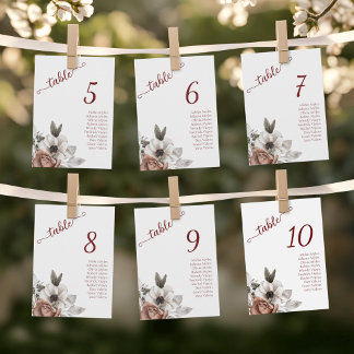 Florais de Aquarela Elegante - Cartão de Destino d