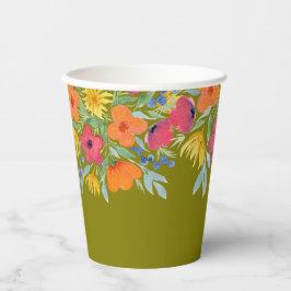 Florais de Aquarela em Verde