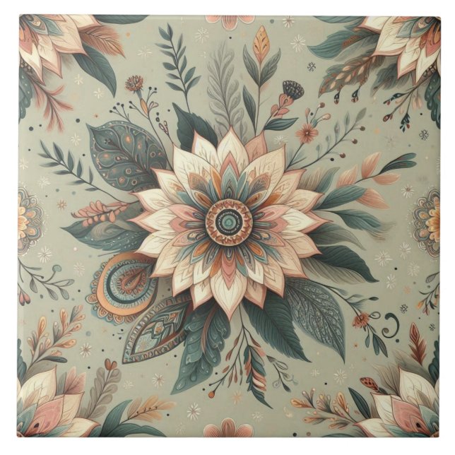 Florais em Sage (Frente)