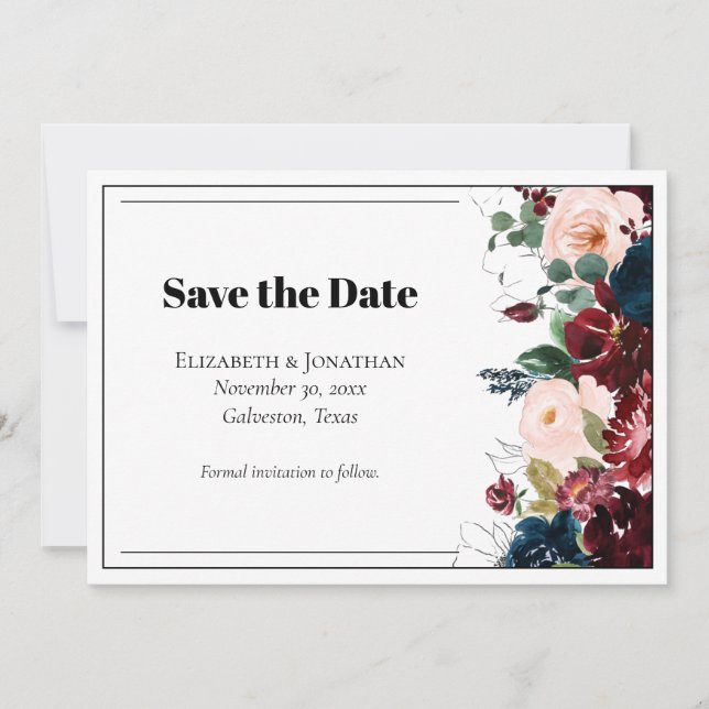 Florais Escuros Elegantes (Frente)