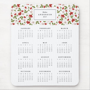 Florais Festivos Anualmente Calendário Mousepad