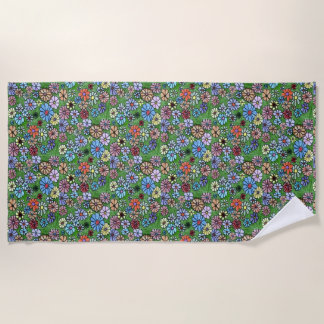 Florais, paisagem, esportes cruzados em toalha de