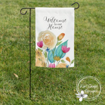 Florais personalizados "Bem-vindos à nossa casa"