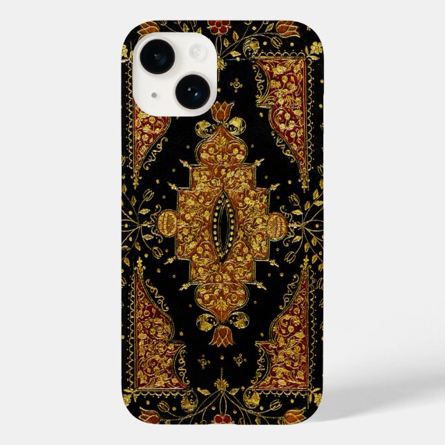Florais Preto e Dourado Caídos (Verso)
