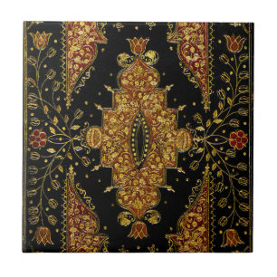 Florais Preto e Dourado Caídos