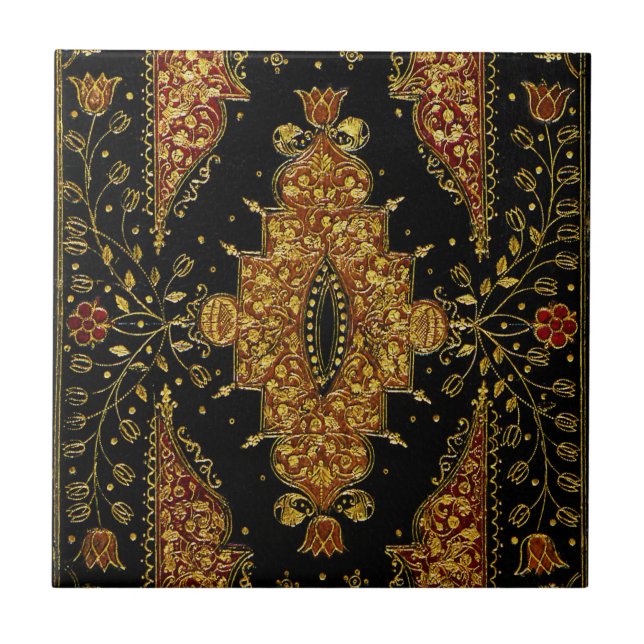 Florais Preto e Dourado Caídos (Frente)