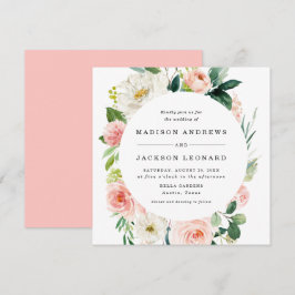 Florais Rosados | Convite de Casamento