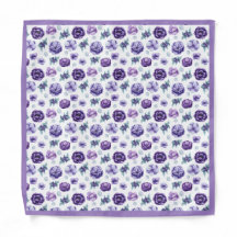 Florais Roxos Bandana