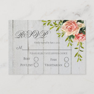 Florais Rústicos Rosa Elegante Casamento RSVP
