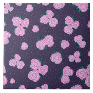 Florais vintage roxo escuro