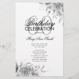 Floral 60º Programa de Aniversário Prata c/ Menu