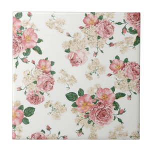 Floral a rosa e creme 