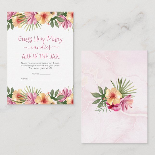 Floral adivinha quantas canções no cartão de jogo (Frente/Verso)