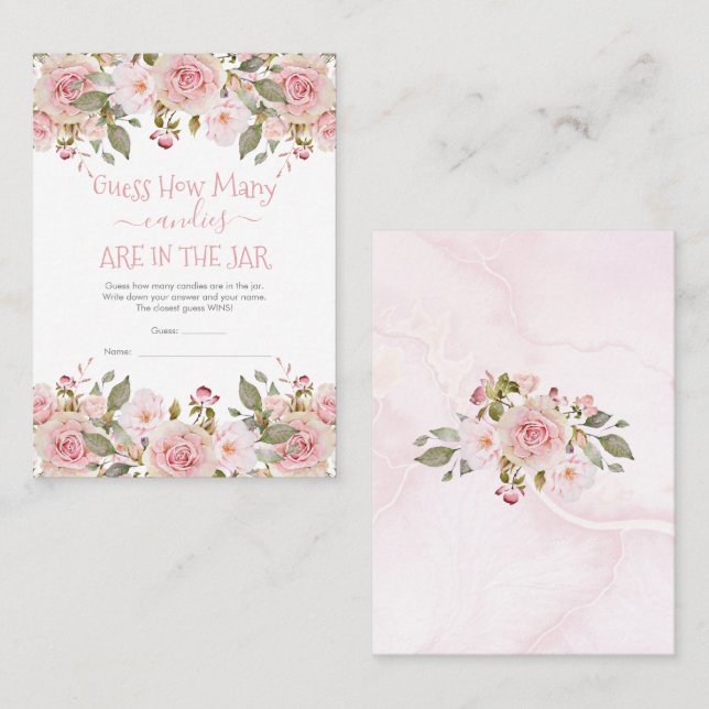 Floral adivinha quantas canções no cartão de jogo (Frente/Verso)