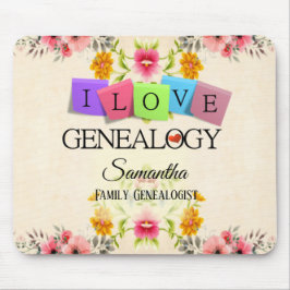Floral Adoro Genealogia Mousepad