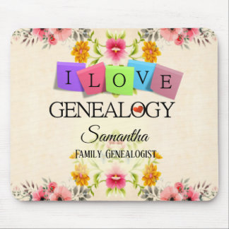 Floral Adoro Genealogia Mousepad