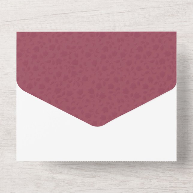 Floral All in One Burgundy Weditation (Verso)