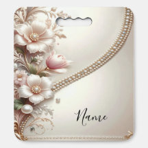 Floral and Pearl Stadium Seat Cushion