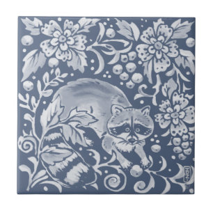Floral Animal da Floresta de Woodland Azul