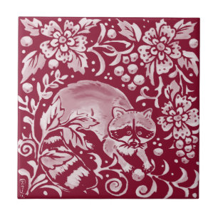 Floral Animal da Floresta Florestal de Rurgundy