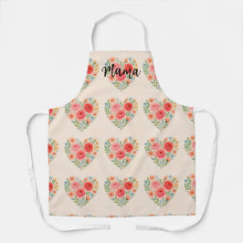 Floral Apron para a mãe (personalizável)