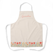 Floral Apron para vovó ou mãe