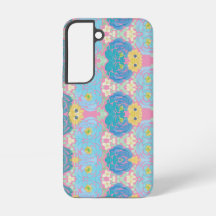 Floral Aquarela Azul e Amarelo