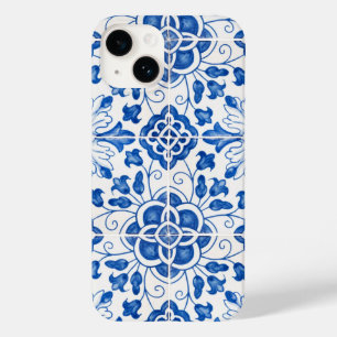 Floral Azul Azulejo-Mediterrâneo Português