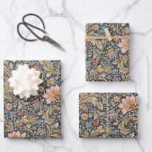 Floral Azul Marinho Vintage