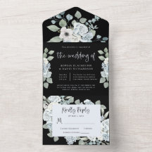 Floral azul preto e poeirento | Casamento por Aqua
