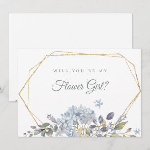 Floral Azul Você Será Meu Cartão De Menina De F