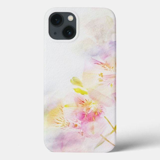 floral background with watercolor flowers (Verso)