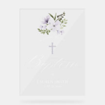 Floral Baptism Christening Elegante