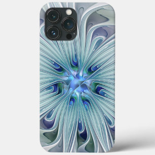 Floral Beauty Abstrato Modern Blue Pastel Flower