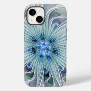 Floral Beauty Abstrato Modern Blue Pastel Flower