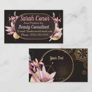 Floral Beauty Consultant Cartão de visita